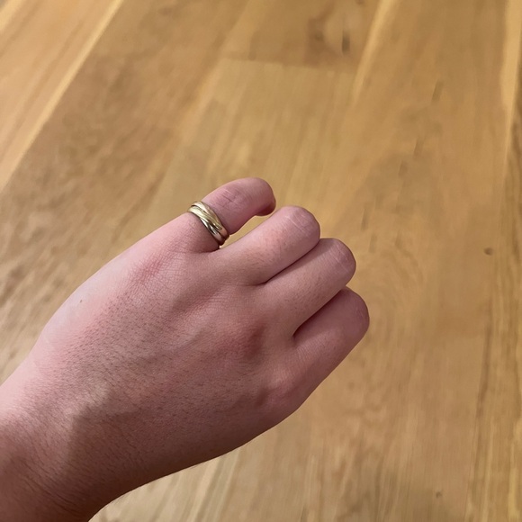 Solid 9k Tri color rolling ring - Picture 4 of 4